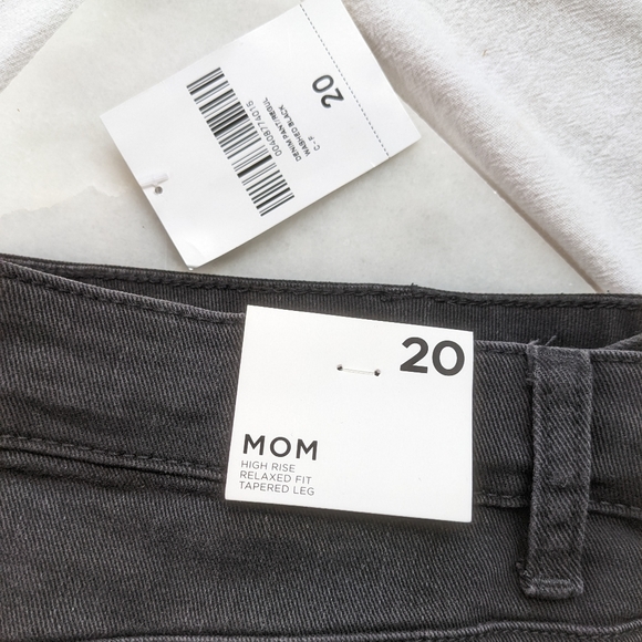 Black Grunge Mom Jeans Plus Size Stretch size 20 - Picture 2 of 6